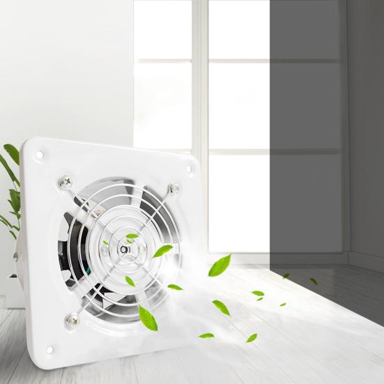 FD100 Exhaust Fan Wall-mounted Noiseless 7 Blades Rainproof Ventilation Fan for Bathroom
