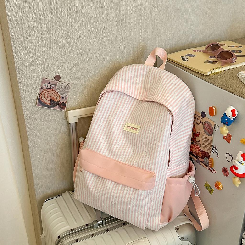 Schoolbag new cute backpack large capacity Korean version of student schoolbag women's high value simple fashion versatile travel backpack