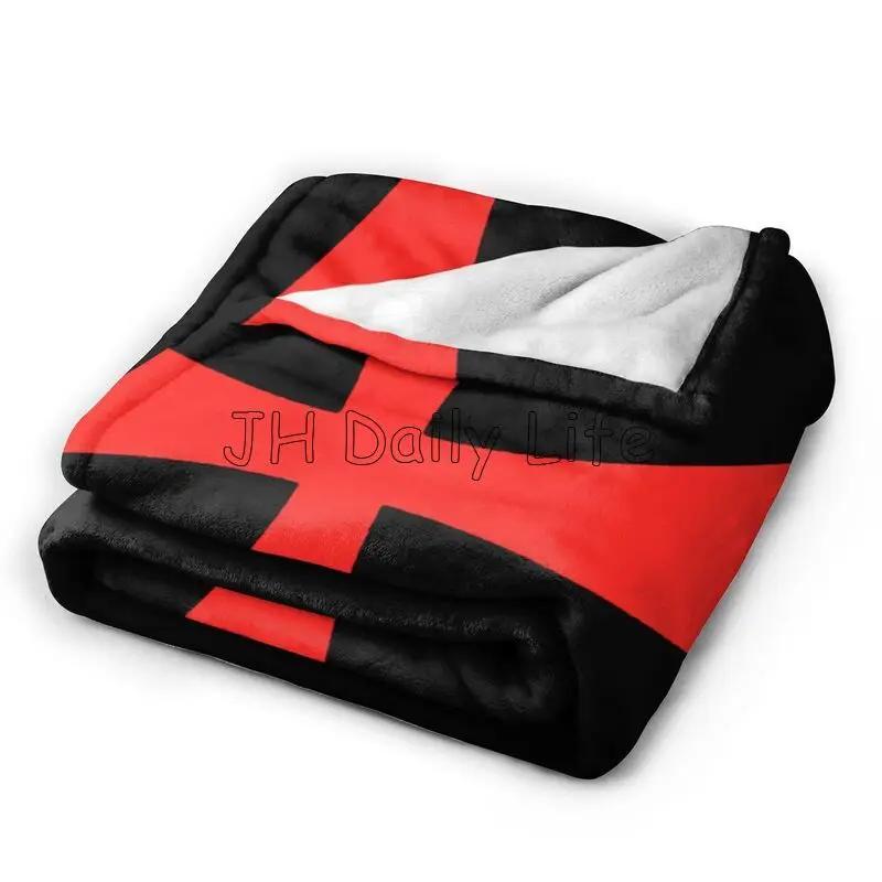 Knights Templar Flag Flannel Fleece Blanket Lightweight Warm Cozy Anti-Pilling Fuzzy Throw Blankets for Travel Couch Bed Sofa