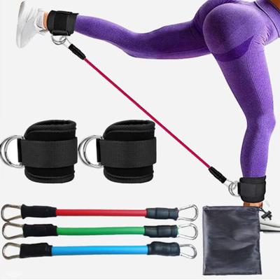 1 Stück/1 Set Knöchel-Widerstandsband mit verstellbarer Knöchelmanschette, Hüft-Gluteus-Training, Körperdehnung, Formgebung, Übungsband, Workout-Fitnessgerät