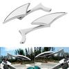 2pcs Motorcycle Rearview Mirrors 8mm 10mm Thread ChromePlated Motorbike Handlebar Side Mirror