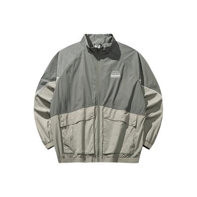 Color Block Zipper Stand Collar Casual Jacket With Letter Print Men Jacket 152538602-3