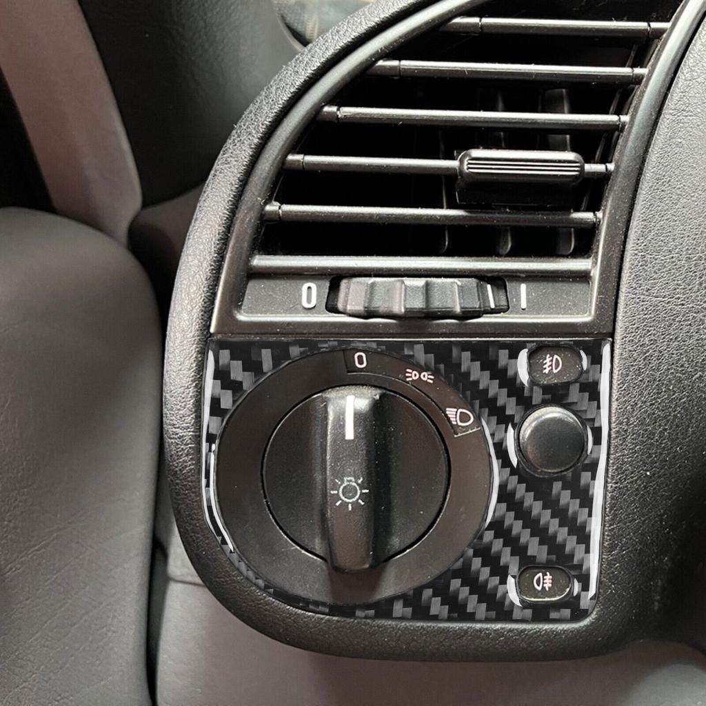 Real Carbon Fiber Dash Headlight Switch Knob Cover For BMW 3 Series E36 1991-99