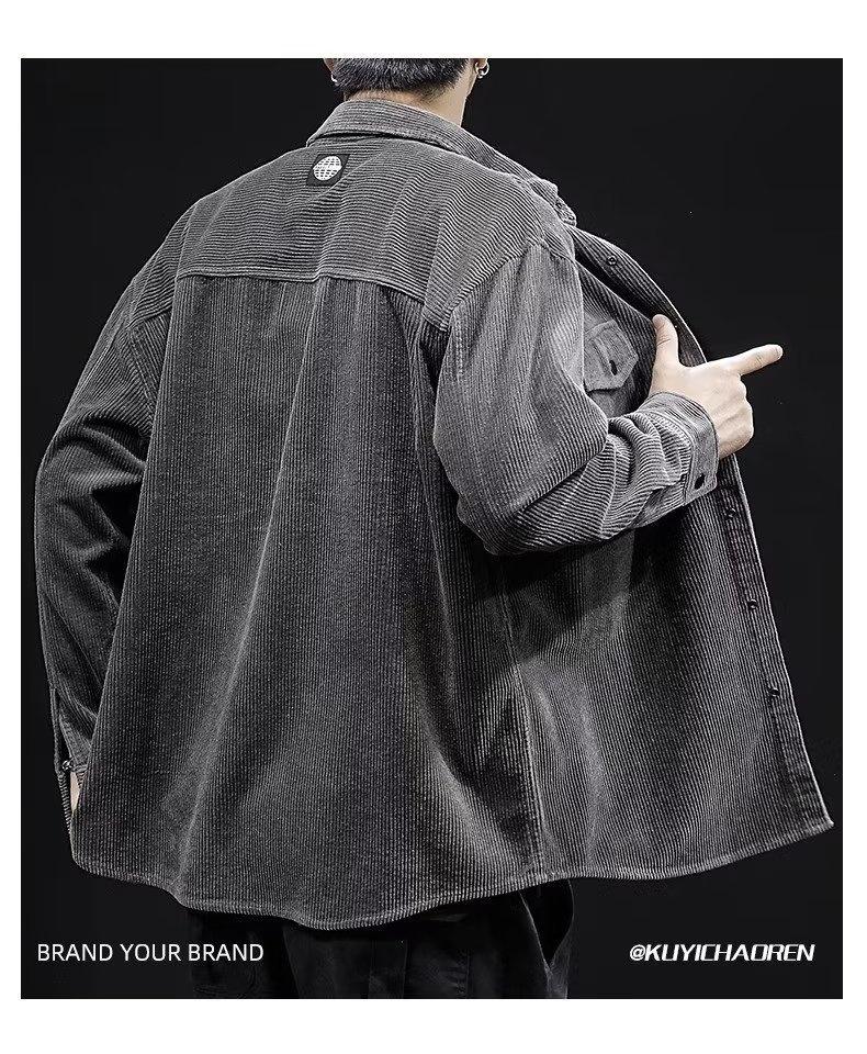 2024 Trendy Men's Casual Loose Lapel Workwear Jacket