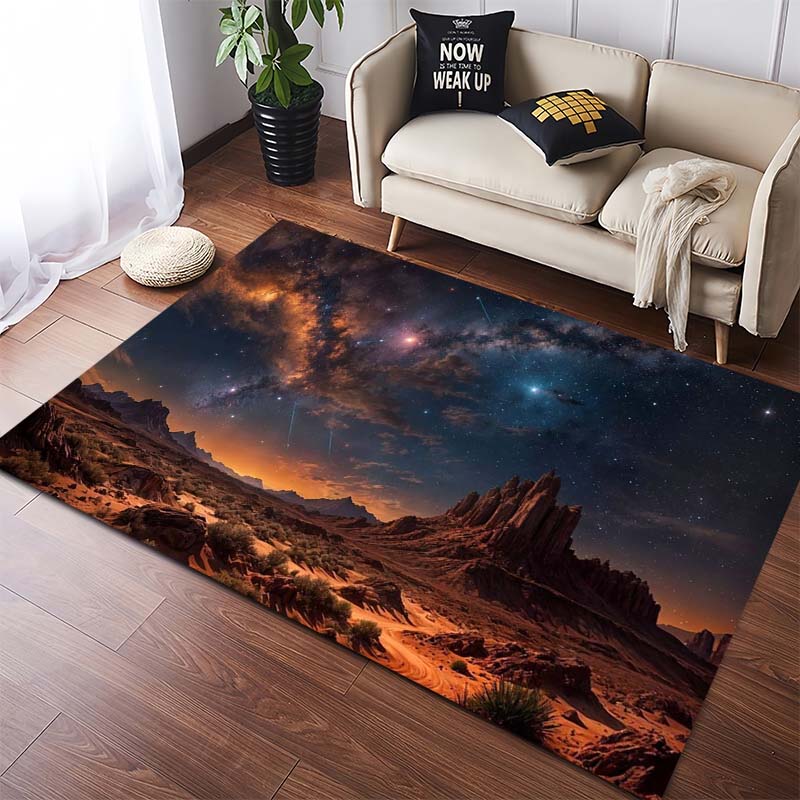 

Fantasy Saturn & Alien Planet Landscape Area Rug, Non-Slip Floor Mat 40x60cm( 15x23in )