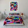 Colorful Pug Trio Set Design Exquisite Three-Piece Bedding Set Gift For Kids And Adults
