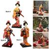 Ethnische japanische Puppen, Miniaturfiguren, 22,9 cm, Kunsthandwerk, orientalische antike Kabuki-Dame-Statuette