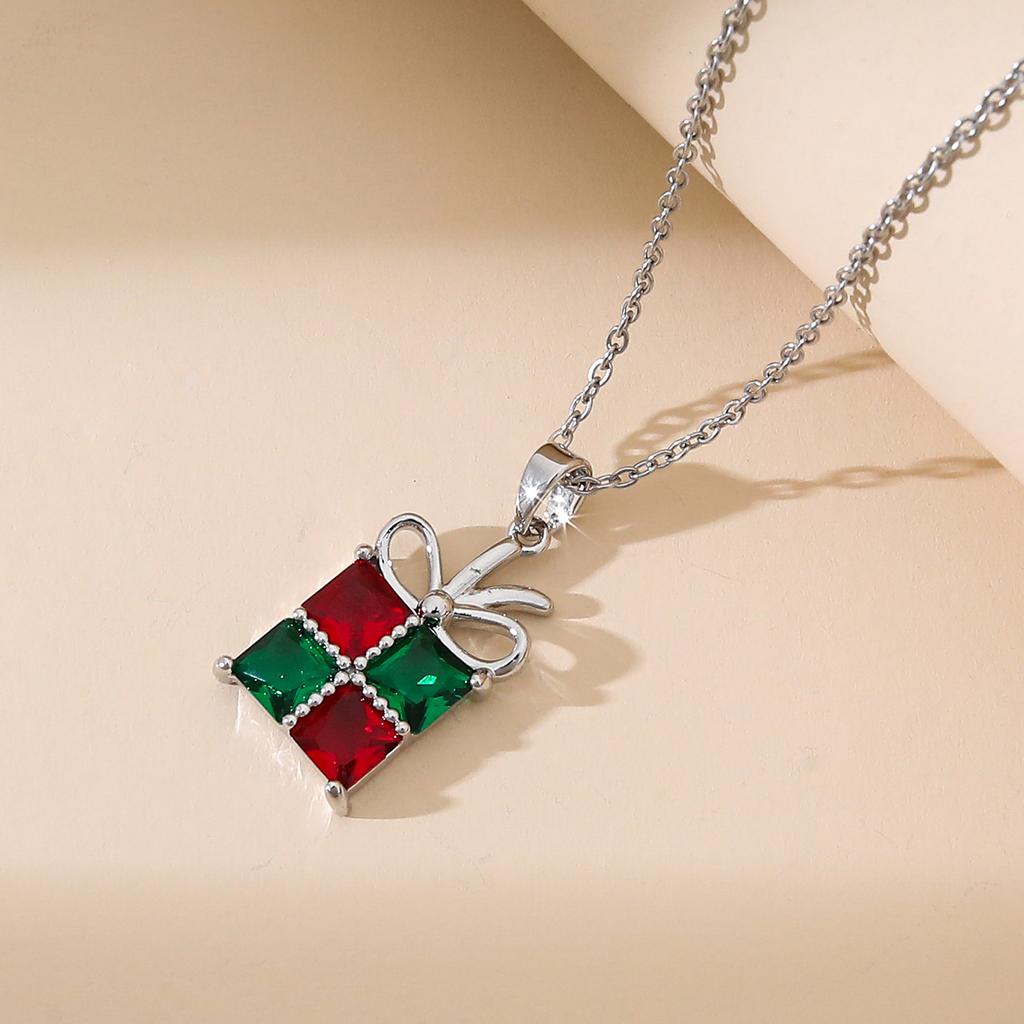 European Hot Sale Christmas Series Pendant Necklaces Light Luxury Gift TungstenCross Chain Necklaces
