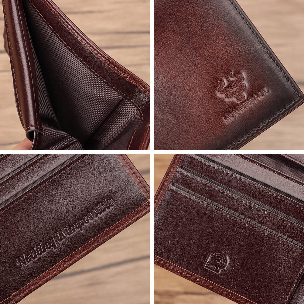 HUMERPAUL Men Wallet Leather Wallet Slim Card Case