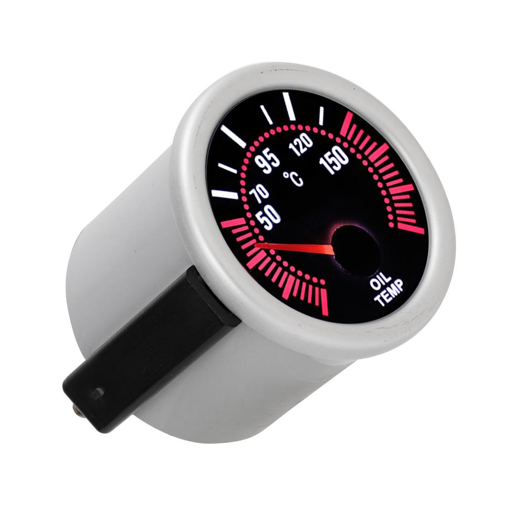 52mm2in Car Oil Temperature Gauge with White Light Universal Automobile Accessory 12V