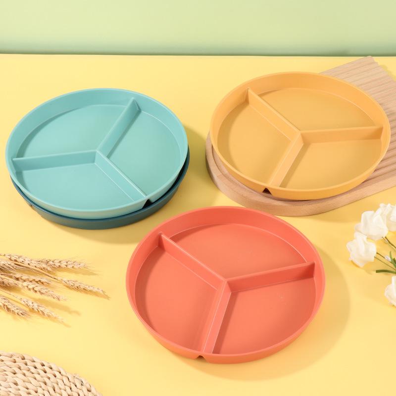 Home Use Children's Stylish Round Portion-Controlled Meal Plate