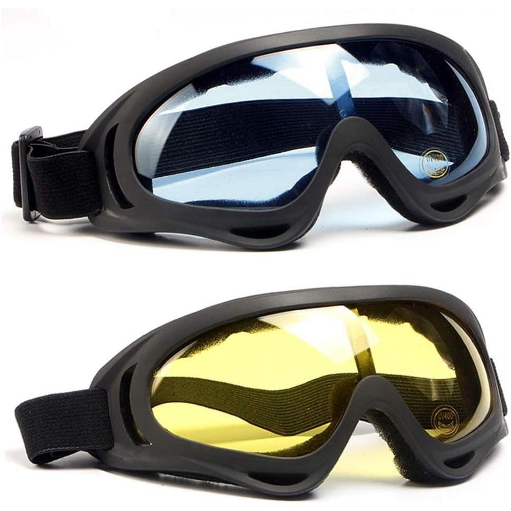 Motorcycle goggles, airgun goggles, protective off-road motorcycle goggles, ATV goggles, unisex safety goggles 2PCS