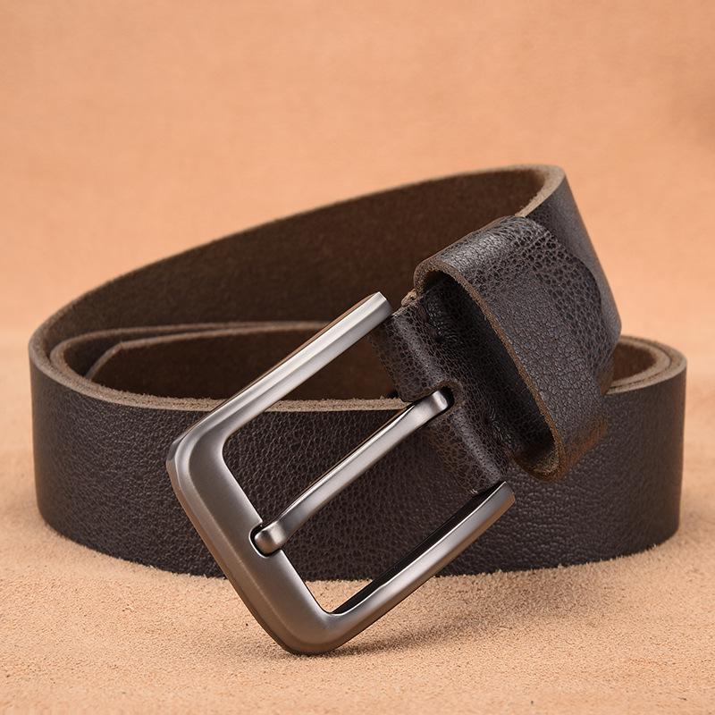 Men s Retro Single Layer Washed Cowhide Leather Belt - Casual & Versatile 110 cm