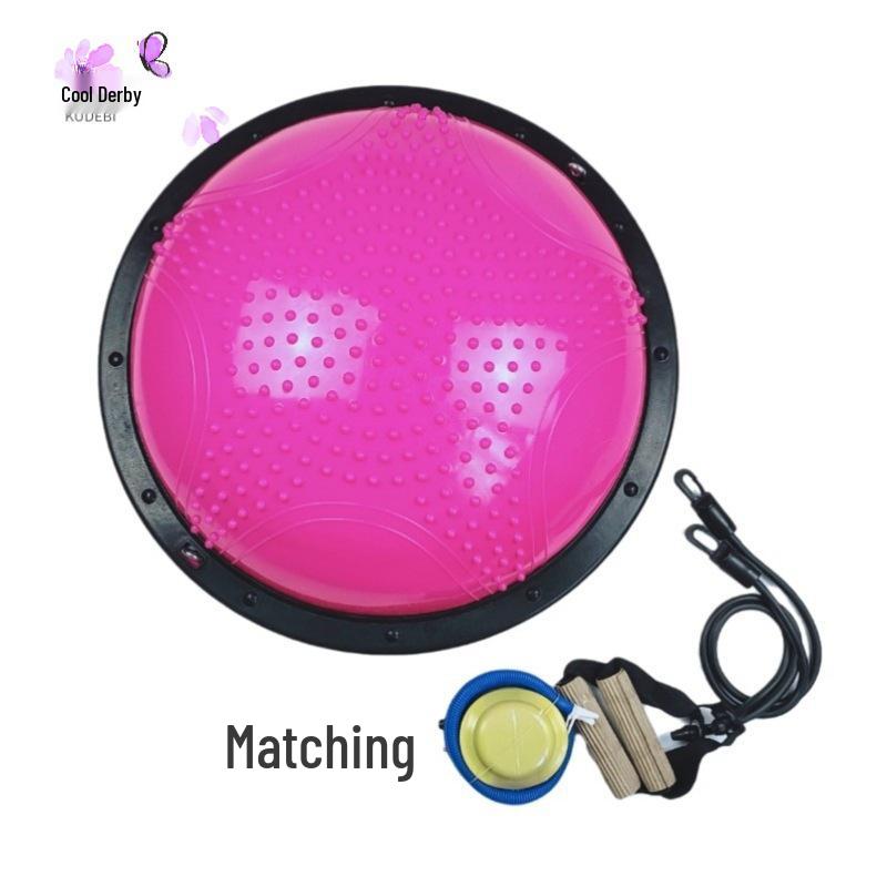 Thickened PVC Non-Slip Half Yoga Ball: Explosion-Proof Balance Ball for Home Pilates Fitness
