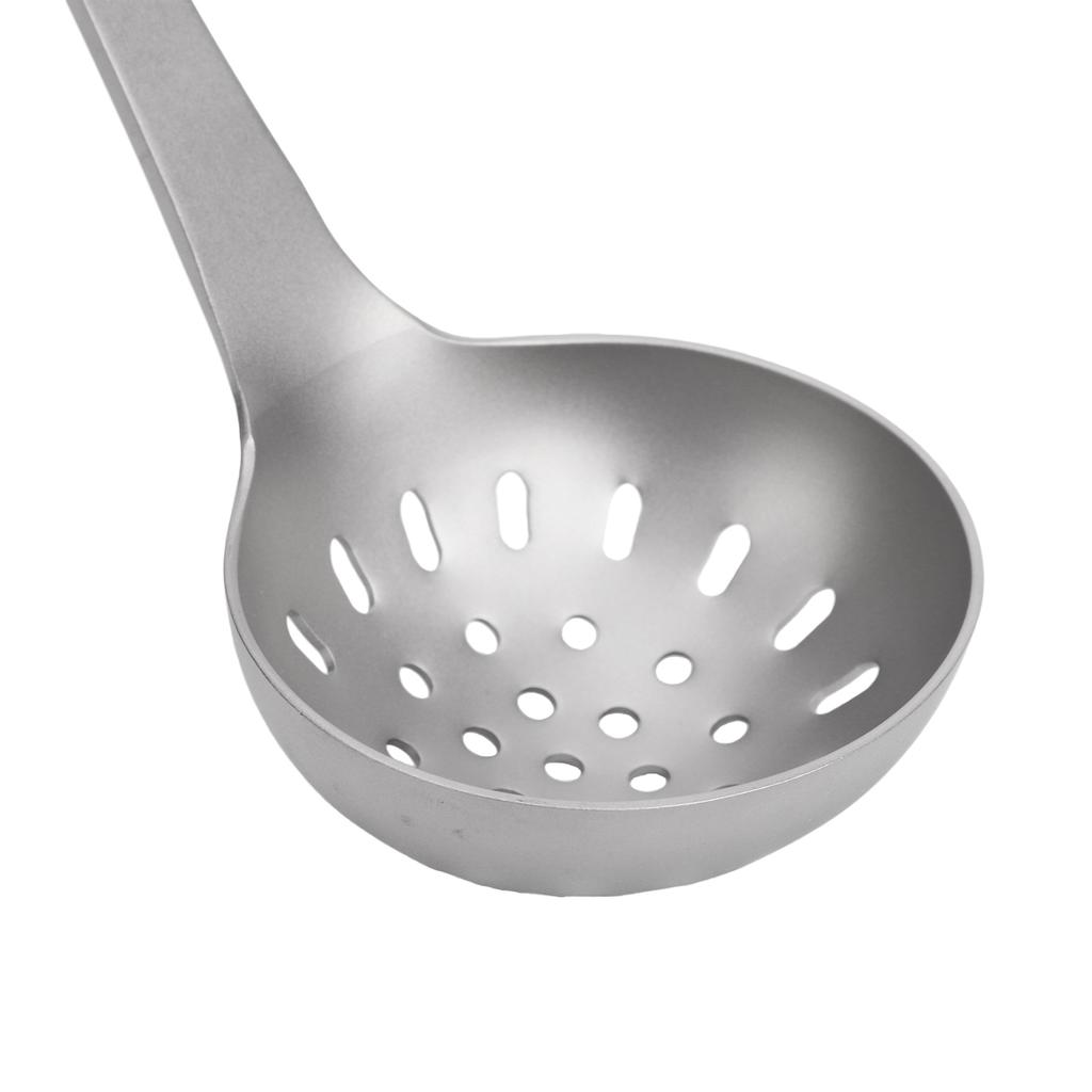 Łyżka Kempingowa Tytanowa Pogłębiona Główka Ergonomiczna Rączka z Otworem do Zawieszenia na Piknik Gotowanie w Kuchni Chochołka do Zupy