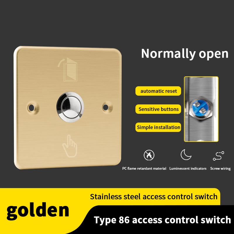 1 Piece 1NC Output Emergency Push Button Waterproof Door Exit Button Fireproof Plastic Release Switch For Access Control System