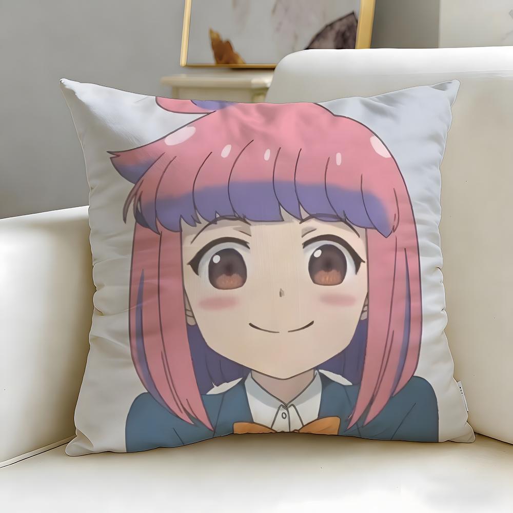 anime Lets Make a Mug Too Cushion Cover Soft EasyWash Pillow Case Versatile for Couch Bed Travel and Office