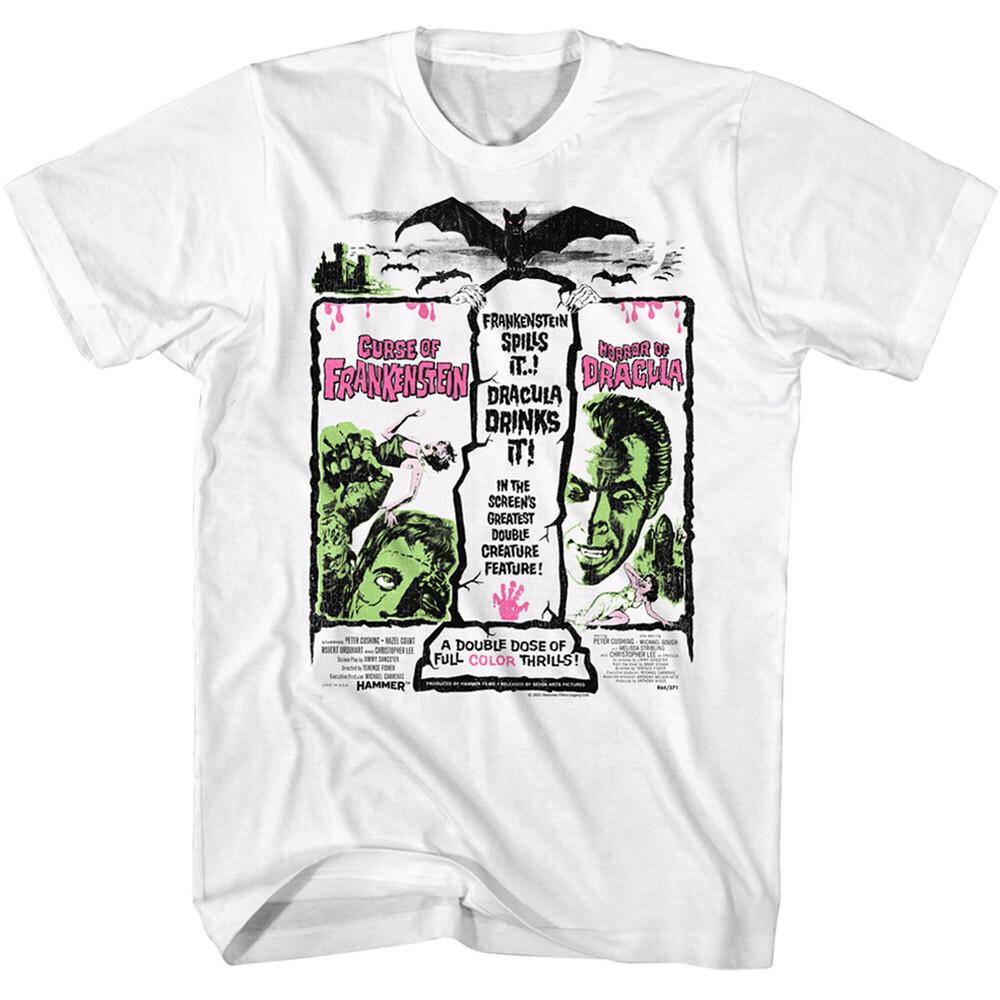 Hammer Horror Curse Of Frankenstein Horror Of Dracula Color Movie Men T Shirt S