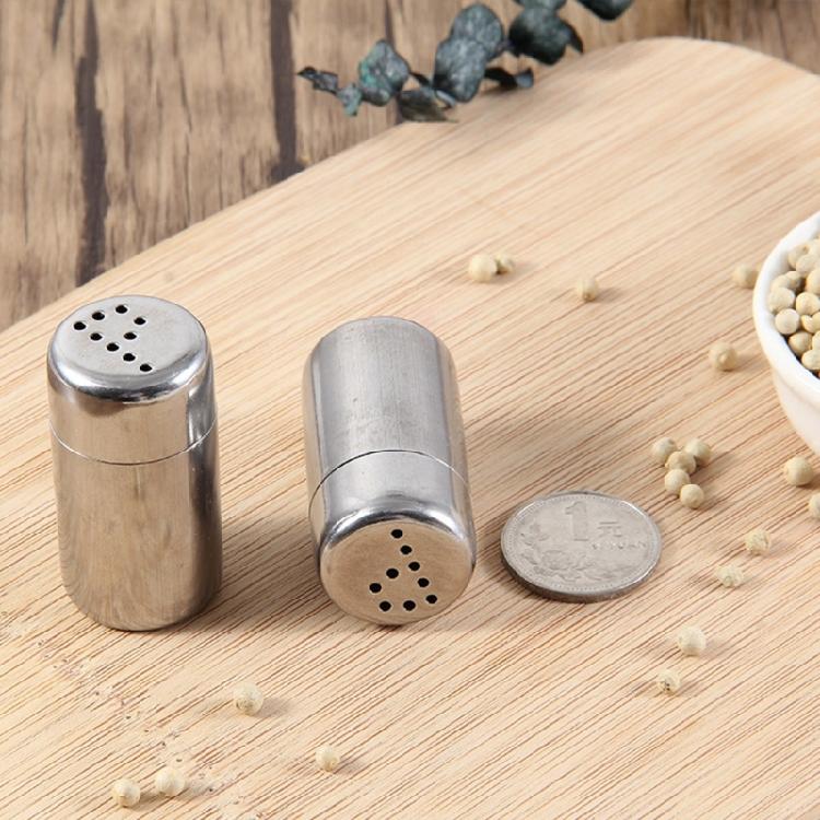 Set van 4 Multifunctionele Roestvrijstalen Zoutvaatjes Kruidenbakje Kruidencontainer voor Kamperen en Buiten Koken