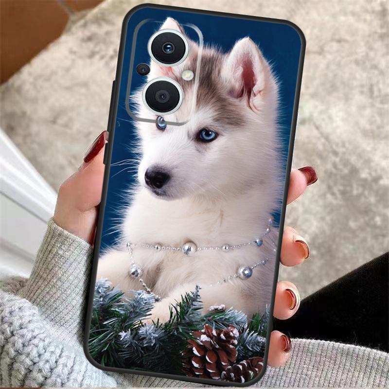 Animal Husky Puppy For OPPO Reno 14 12 11 10 13 Pro 8T 11F 12F 13F 14F 7 8 Lite OPPO Find X9 X8 X6 X5 Pro Case