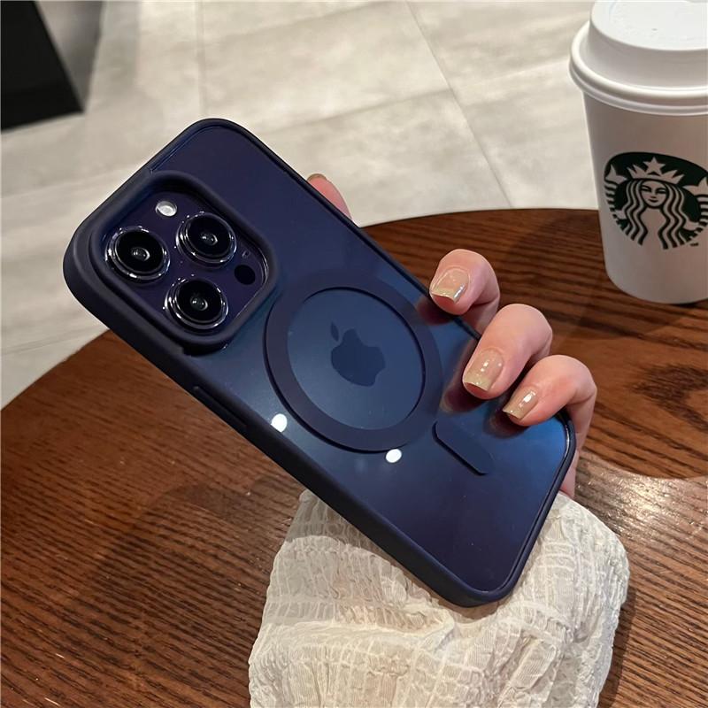 

Роскошный беспроводной зарядный Magsafe прозрачный чехол для iPhone 11 12 13 14 15 16 Pro Max Mini Plus магнитный мягкий бампер For iPhone 13 Mini темно-фиолетового