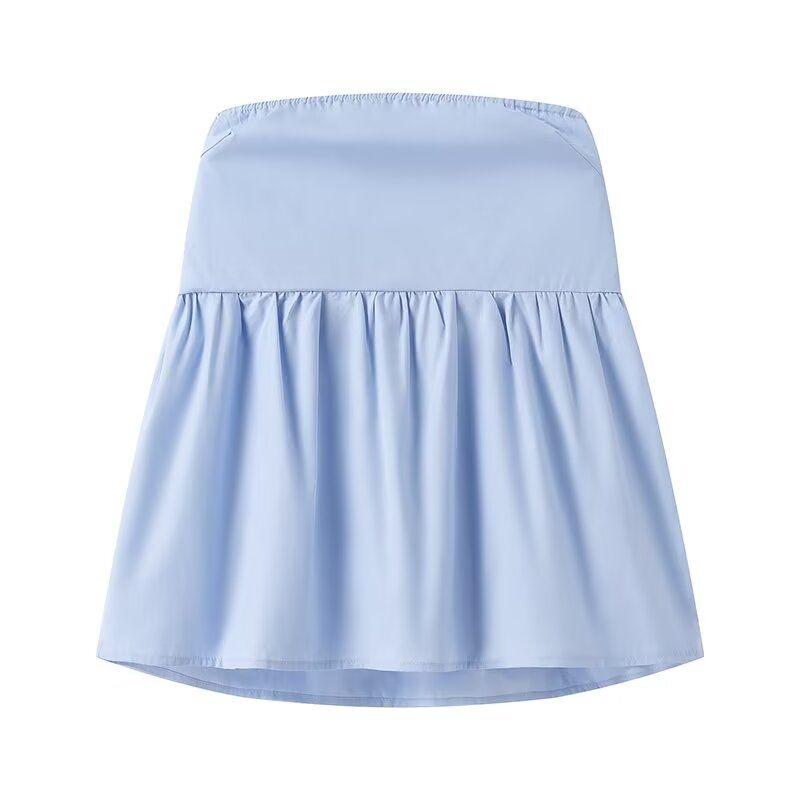 Kaslead New Arrival Women's Clothing Fashion Style Fashion Casual Easiest for Match Minimalist Tube Top Cropped Small Top