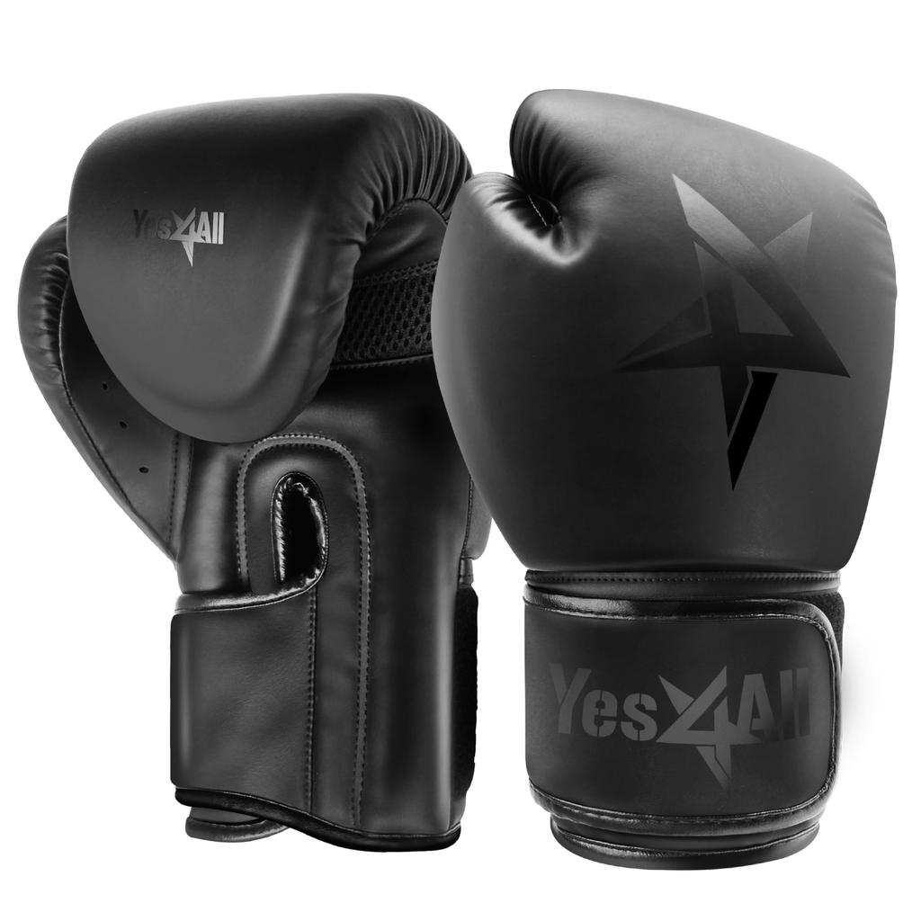 Yes4All Boxing Gloves Black 14oz Length 35 X Width 29cm [Parallel Import]
