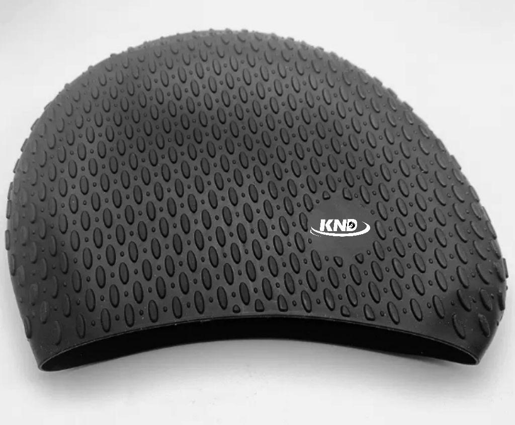 Extra Large Waterproof Silicone Swimming Cap with Ear Protection - Solid Color, Edgeless Design, Comfortable Fit