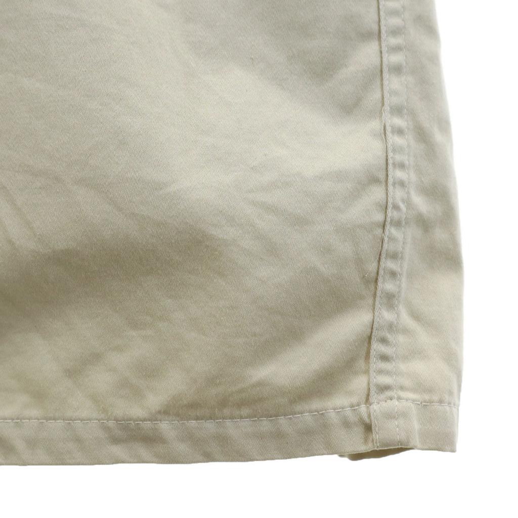 60s Vintage open collar Short sleeve Open color Bowling shirt beige Men's Used