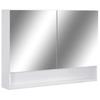LED Bathroom Mirror Cabinet White 80 X 15 X 60 Cm MDF