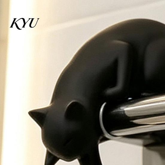 Handmade Style Wall Decor 3D Printed Cat Shelf Sitter with Lantern, Whimsical Figurine Hook for Hooks Bedroom Keys, Decorative Book Edge Statue,