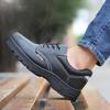 Oulylan Wear Resistant Waterproof Work Shoes Steel Toe Anti-smash Safety Boots Male Puncture Proof Antislip Labor Footwear