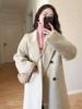 Women's Petite Mid-Length Thickened Black Wool Coat – Versatile, High-End Feel for Autumn & Winter