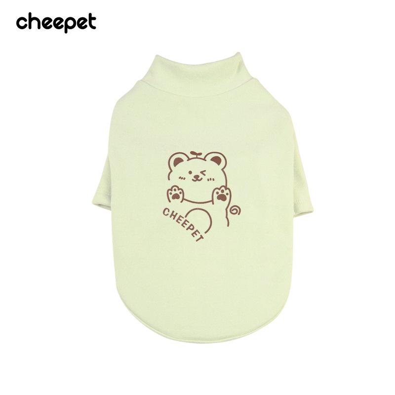 

Осенне-зимний свитер с принтом медведя, имитация выпадения волос, теплая одежда для собак, нижняя рубашка для щенков, одежда для питомцев на двух лапах 2XL светло-зеленый