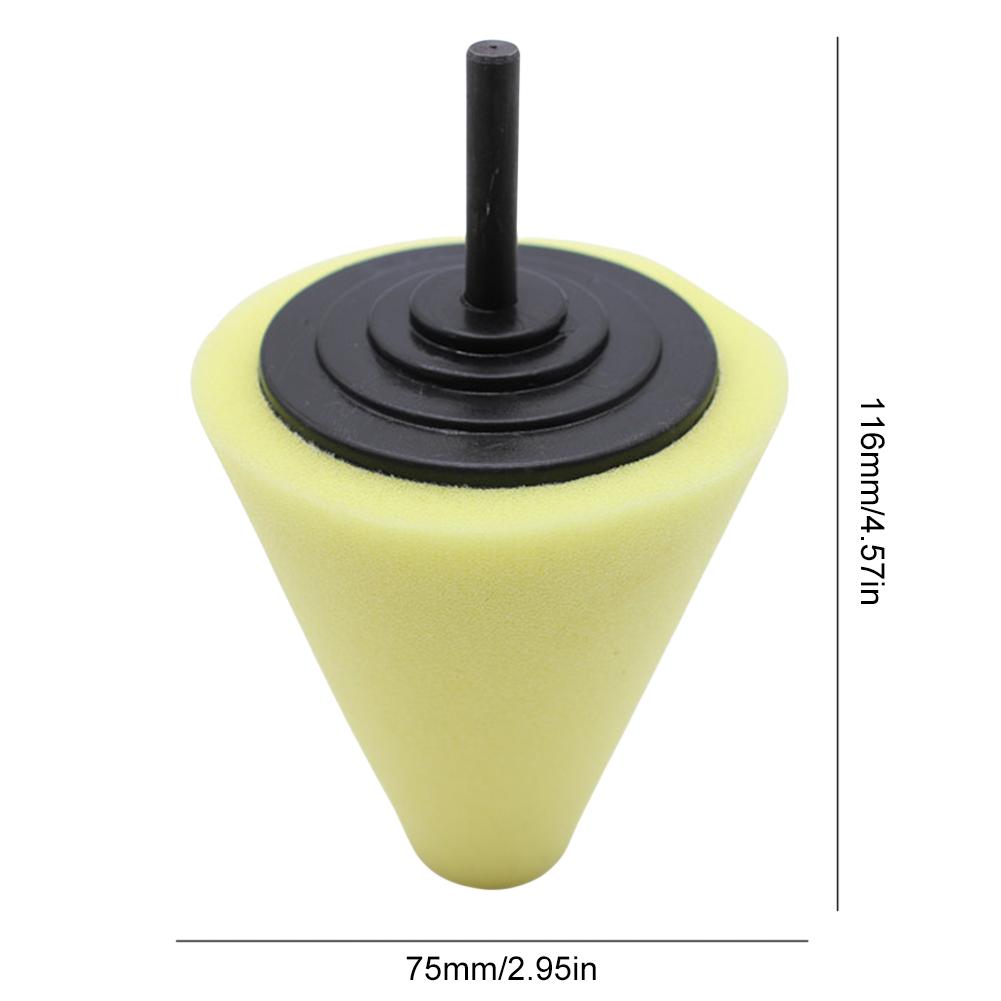 Auto Wheel Used For Electric Drill Burnishing Ball Detailed Scratch Polishing Cone Set Car Hub Buffing Sponge Car Beauty Tool