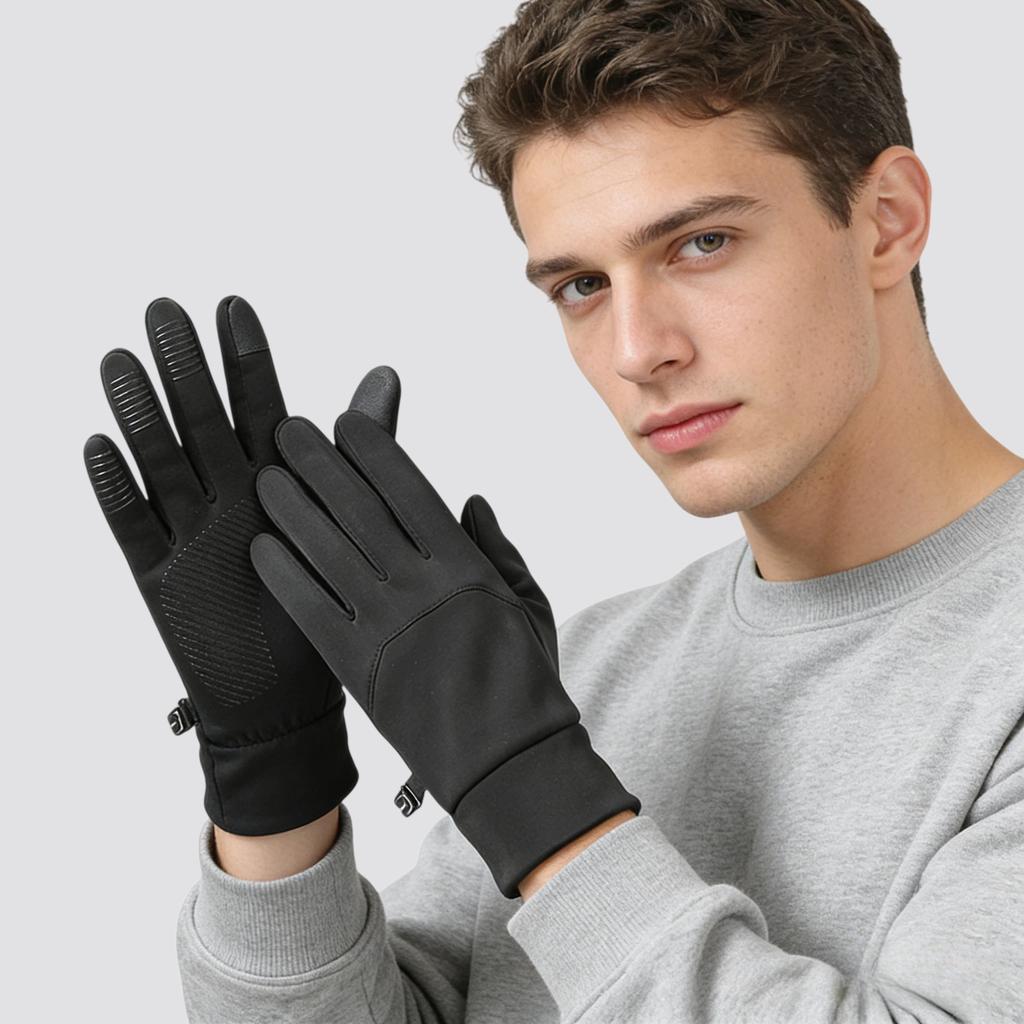 Custom Logo Winter Autumn Men Waterproof Windproof Thermal Daily Use Touchscreen Warm Driving Cycling Gloves