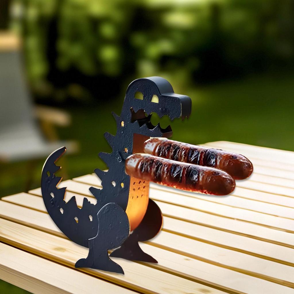 FunnyMonster Hot Dog Holders for Grill Skewer Set Outdoor Cooking and Camping Sausage Shaped Grilling Tools Cookware Rotisserie