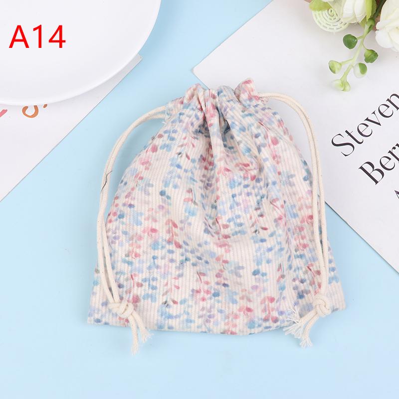 Cute Corduroy Small Lipstick Cosmetic Coin Purse Key Drawstring Storage Bag Women Jewelry Tote Rope Pouch String Bags Organizer