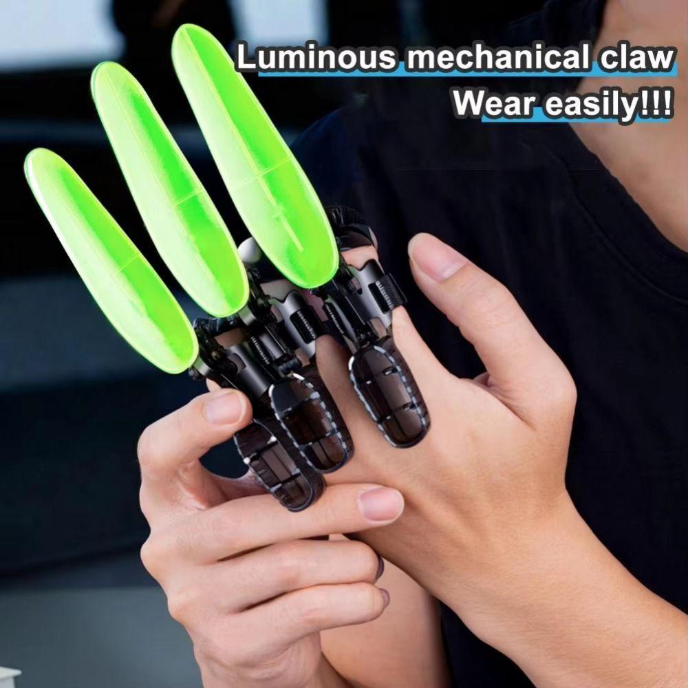 3pcs Scalable Retractable Mechanical Claws Luminous Finger Wolverine Claws  Anime Cosplay
