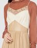 Lace X Leather Cami Dress LWFO214067 BEG F [Lily Brown] Women's