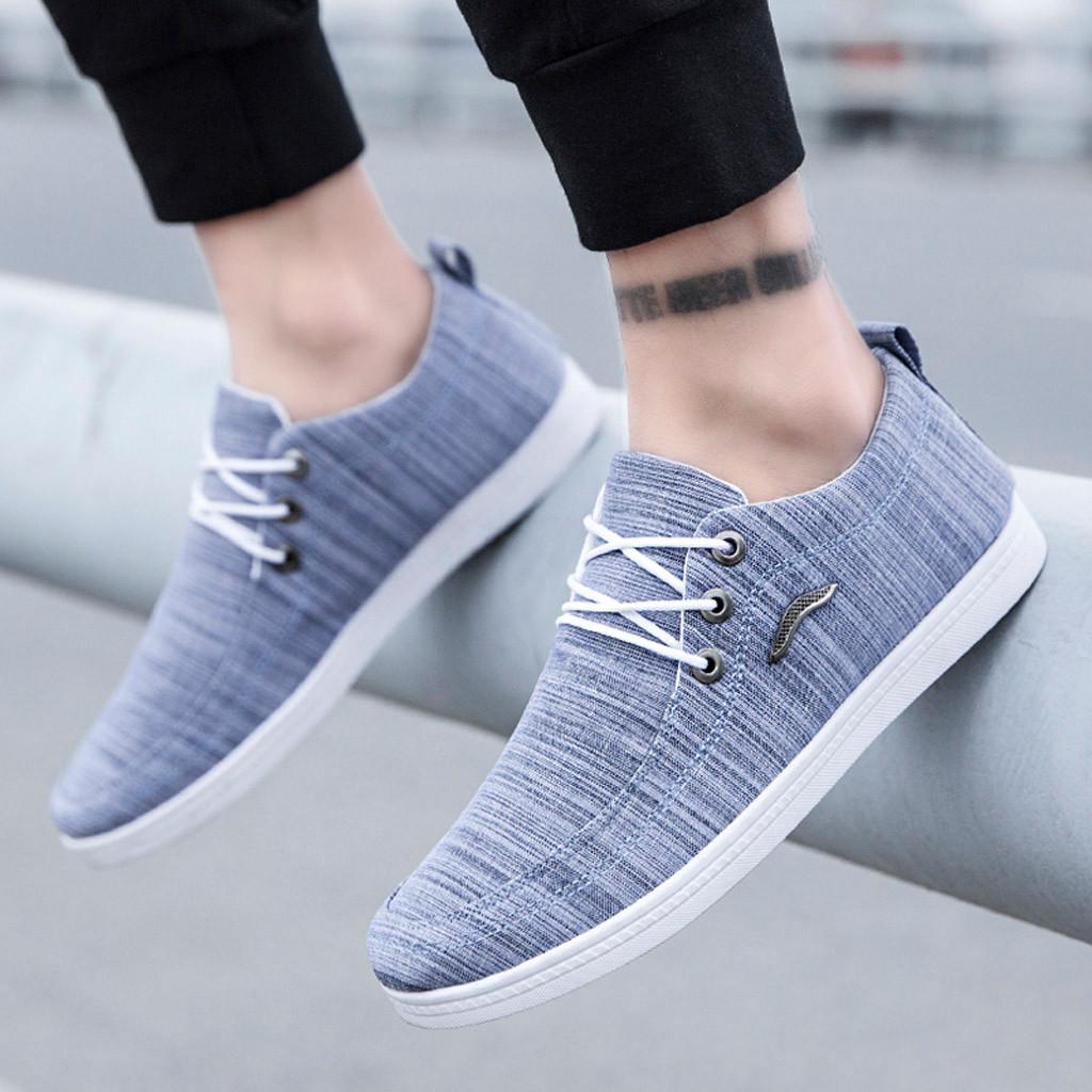 Men's New Versatile Fashion Casual Outdoor Low-Top Lace-Up Canvas Shoes, Suitable | ChicGrl
