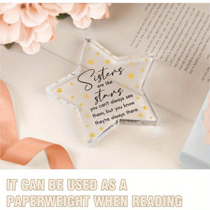 Acrylic Star Sister Plaque - Funny Birthday & Wedding Gift from Siblings