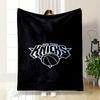 New York Knicks Basketball Logo Design Patterned Flannel Blanket Perfect for the Bedroom Living Room, Sofa, or a Little Nap
