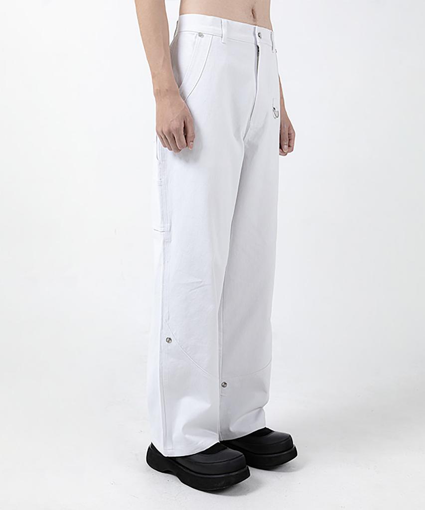 GEULLOUMAINEO Multi-Ring Carpenter Pants_White