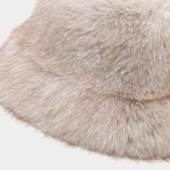 Winter Basin Hat Solid Color Thickened Soft Plush Warm Bucket Hat Windproof
