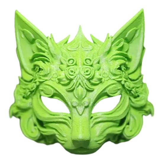 Fox Masque Plastic Fox Cat Animal Cosplay Half Face Masque for Halloween Masquerade Party Costume Accessory