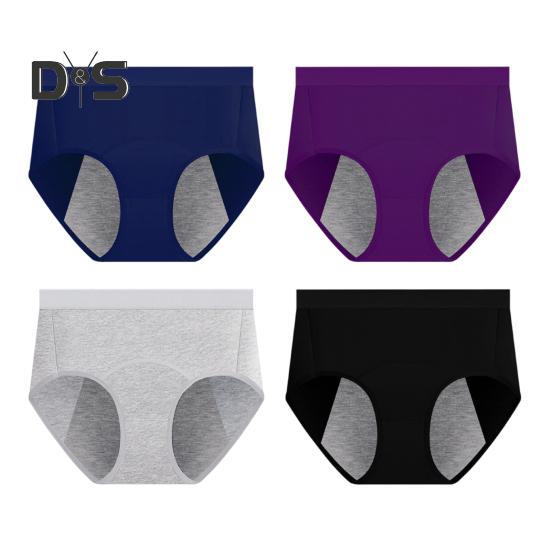 High Waist Women Period Underpants Prevent Leakage Cotton Panties Good Breathability High Elasticity Briefs Full Butt Coverage Underwea