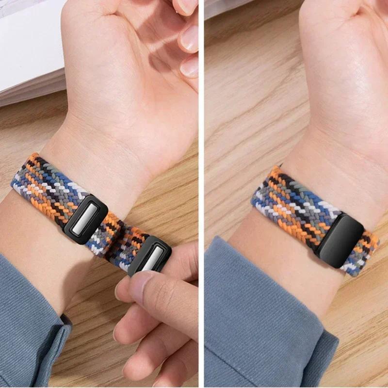 Magnetic Braided Loop Strap For Apple Watch Band 45mm 41mm 44mm 42mm 46mm Ultra 3 49mm Nylon Bracelet iWatch 11 10 9 8 7 6 5 SE