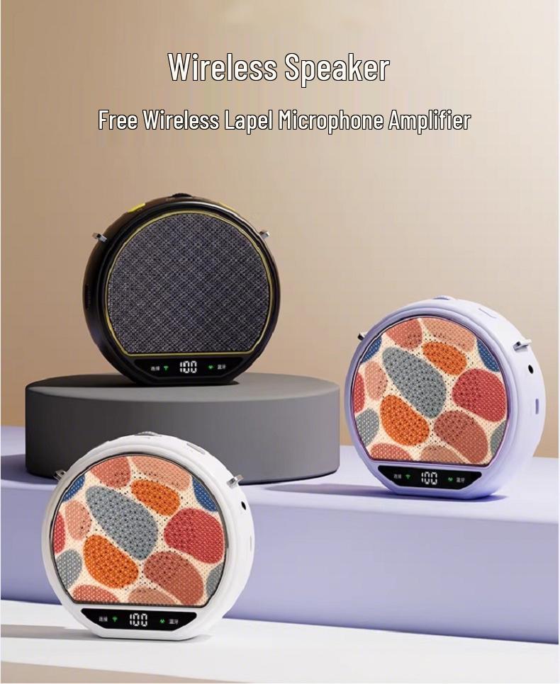 M28 Magnetic Wireless Lavalier Microphone & Bluetooth Speaker for Lectures and Tours