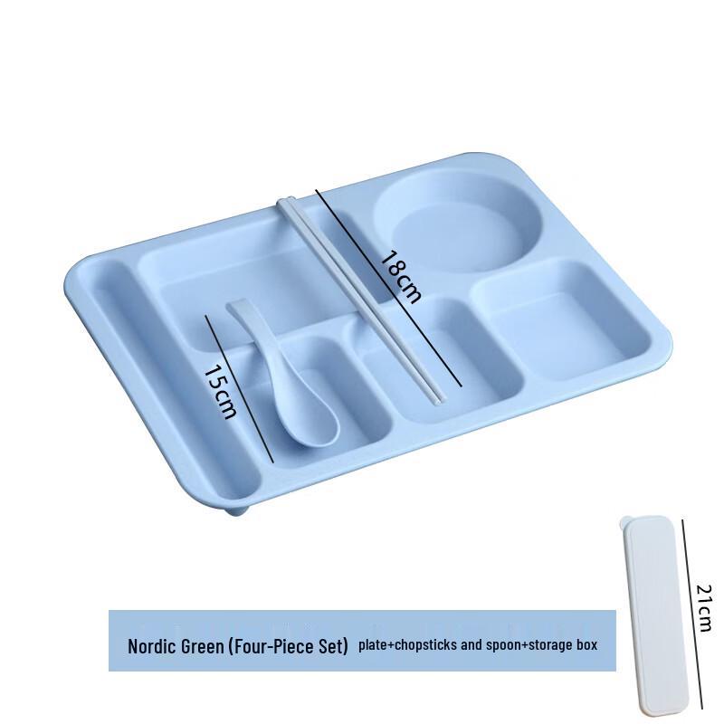 Wheat Straw Partitioned Dinner Plate Set